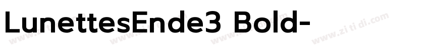 LunettesEnde3 Bold字体转换
